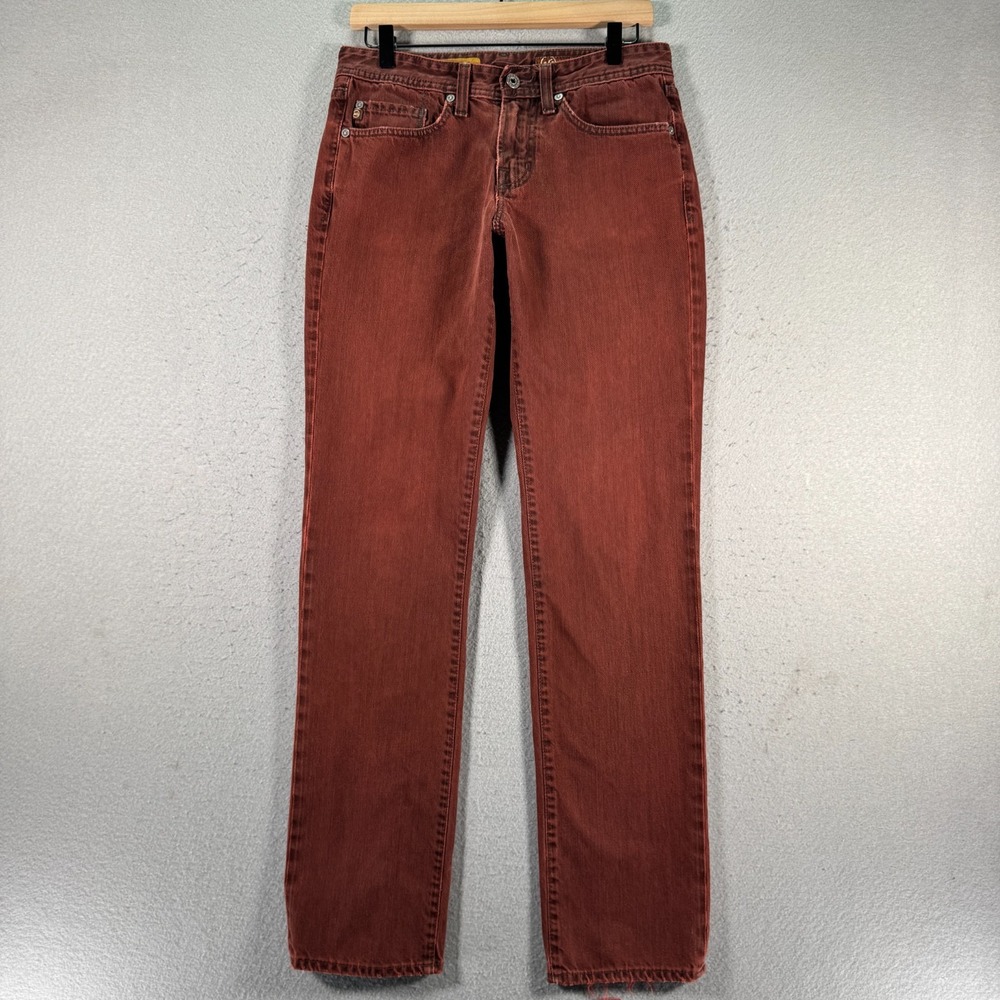Adriano Goldschmied The Teddy Boy Jeans Womens 28 Red Dark‎ Wash Straight Denim
